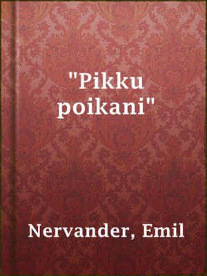 cover image of "Pikku poikani"